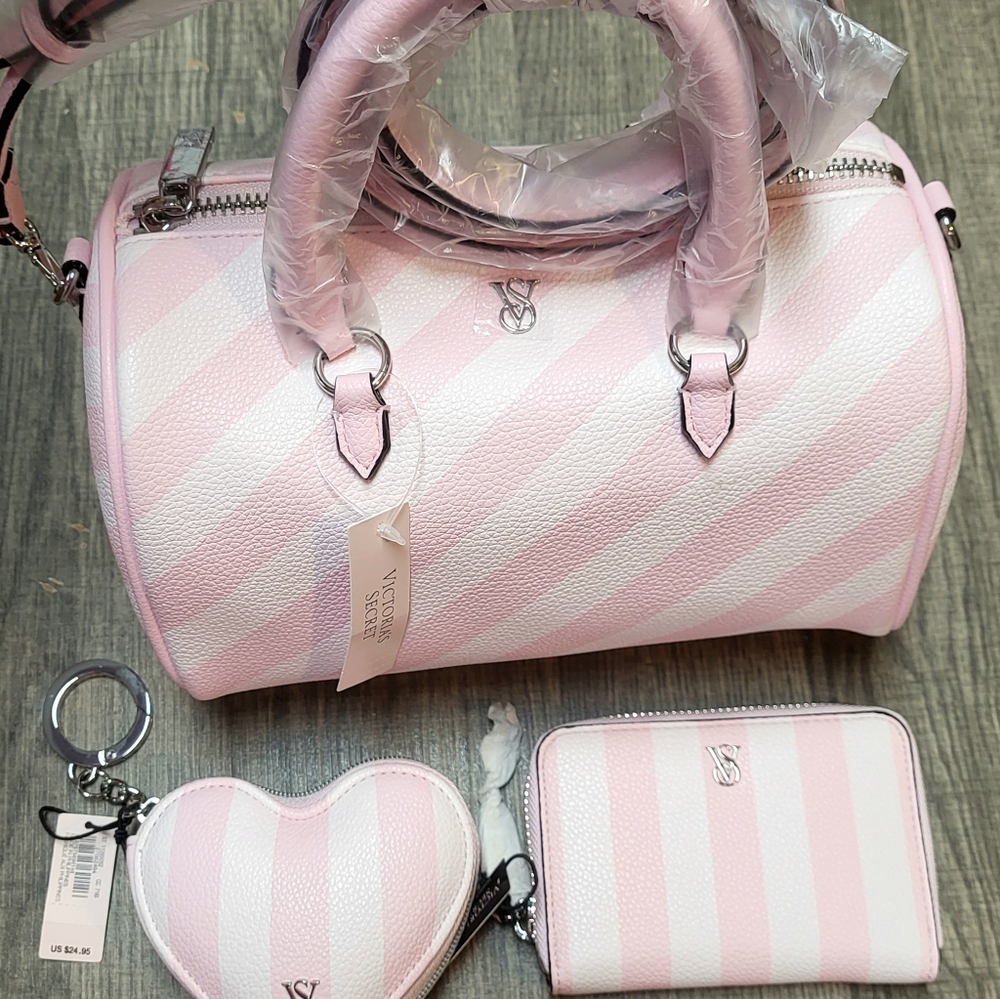 Victoria's Secret Mini Duffle Crossbody Bag w/Wallet & Coin Purse